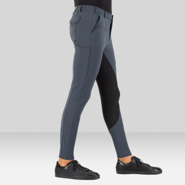 Pantaloni da equitazione Euro-star Gabriel Grip Connect Full Grigio magnete