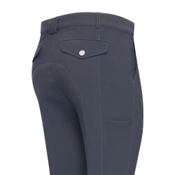 Pantaloni da equitazione Euro-star Gabriel Grip Connect Knee Grigio magnete