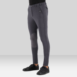 Pantaloni da equitazione Euro-star Gabriel Grip Connect Knee Grigio magnete