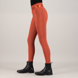 Leggings da equitazione Euro-Star Impress FullGrip Cannella scura Arancione