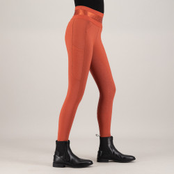 Leggings da equitazione Euro-Star Impress FullGrip Cannella scura Arancione