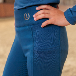 Leggings da equitazione Imperial Riding Tessy FullGrip BAMBINI Zaffiro Blu