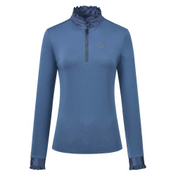 Top Imperial Riding Anna a maniche lunghe Zaffiro Blu