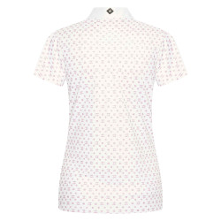 Polo in tessuto tecnico Imperial Riding Roxy AOP Bianco / rosa