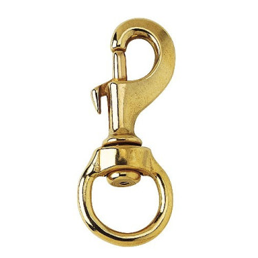 Moschettone ad anello 20 mm tondo ottone Moschettone ad anello 20 mm tondo ottone