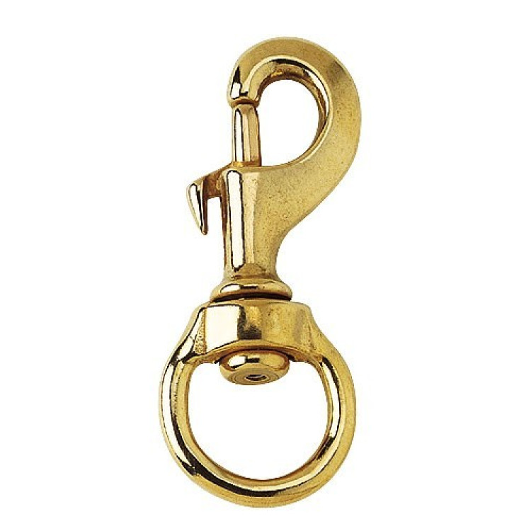Moschettone ad anello 20 mm tondo ottone