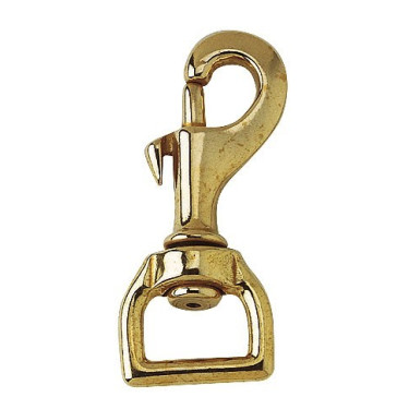 Moschettone ad anello 20 mm quadrato ottone