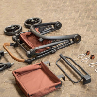 Carrello portasella pieghevole Imperial Riding Carry Light Marino / cioccolato
