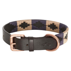 Collare per cane HV Polo Chaya Marrone / blu navy