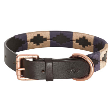 Collare per cane HV Polo Chaya Marrone / blu navy
