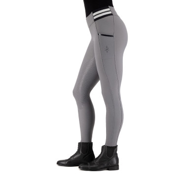 Leggings da equitazione HV Polo Estrella FullGrip donna Grigio zinco