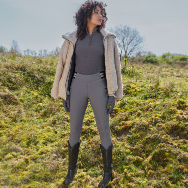 Leggings da equitazione HV Polo Estrella FullGrip donna Grigio zinco