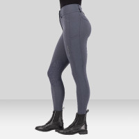 Pantaloni da equitazione Euro-Star Aurelia Connect con grip al ginocchio da donna Magnete Grigio