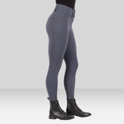 Pantaloni da equitazione Euro-Star Aurelia Connect con grip al ginocchio da donna Magnete Grigio