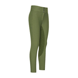 Pantaloni da equitazione Euro-Star Aurelia Therma Connect Full Grip donna Oliva Verde