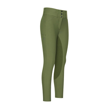 Pantaloni da equitazione Euro-Star Aurelia Therma Connect Full Grip donna Oliva Verde