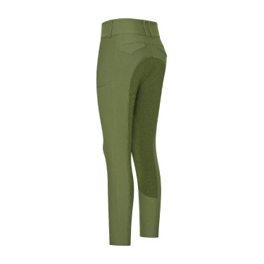 Pantaloni da equitazione Euro-Star Aurelia Therma Connect Full Grip donna Oliva Verde
