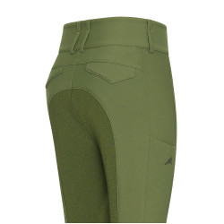 Pantaloni da equitazione Euro-Star Aurelia Therma Connect Full Grip donna Oliva Verde