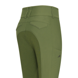 Pantaloni da equitazione Euro-Star Aurelia Therma Connect Full Grip donna Oliva Verde