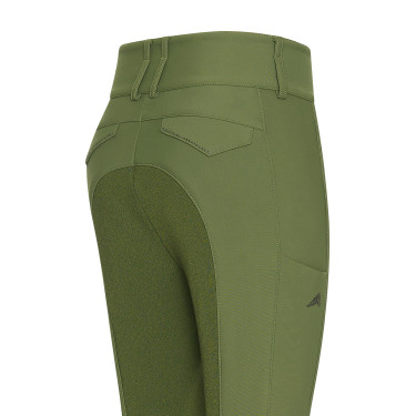 Pantaloni da equitazione Euro-Star Aurelia Therma Connect Full Grip donna Oliva Verde