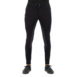 Pantaloni da equitazione Euro-Star Camillo Denim FullGrip Nero