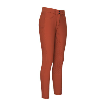 Pantaloni da equitazione Euro-Star Empress FullGrip Cannella scura Arancione