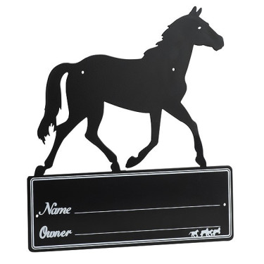 Targa da box Silhouette di cavallo