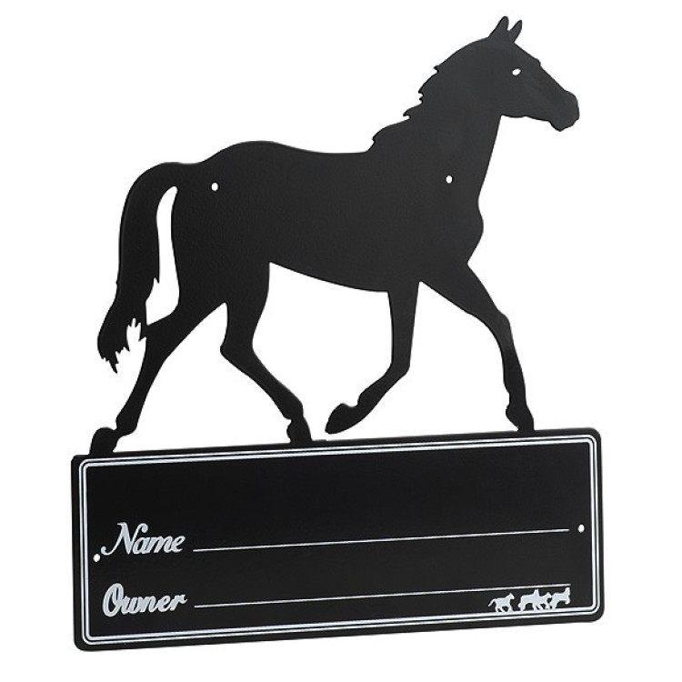 Targa da box Silhouette di cavallo