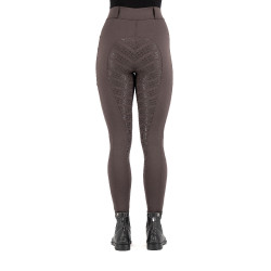 Leggings da equitazione Imperial Riding Tamara FullGrip donna Marmo Grigio