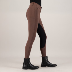 Pantaloni da equitazione Euro-Star Arielle Connect FullGrip donna Caramello Marrone