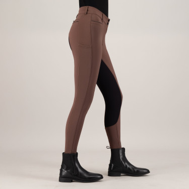 Pantaloni da equitazione Euro-Star Arielle Connect FullGrip donna Caramello Marrone