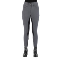 Pantaloni da equitazione Euro-Star Aurelia Connect FullGrip donna Grigio magnete