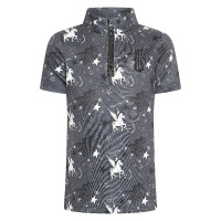 Polo a maniche corte Imperial Riding Olivia AOP bambino Carbone di legna