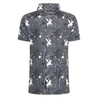 Polo a maniche corte Imperial Riding Olivia AOP bambino Carbone di legna Grigio