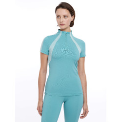 Base Layer a maniche corte Maria LeMieux Laguna Blu