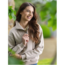 Maglione LeMieux con collo a quarto zip Keira donna Mandorla Beige Maglione LeMieux con collo a quarto zip Keira donna Mandorla Beige
