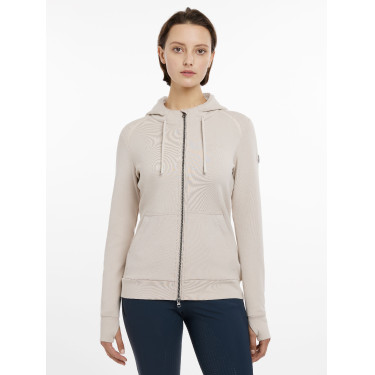 Felpa con cappuccio e zip da donna LeMieux Tabi Tech Pietra