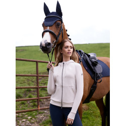 Felpa con cappuccio e zip da donna LeMieux Tabi Tech Pietra Grigio Felpa con cappuccio e zip da donna LeMieux Tabi Tech Pietra Grigio