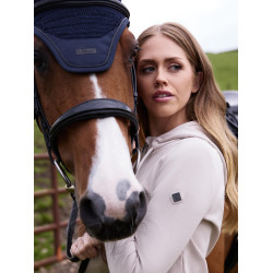 Felpa con cappuccio e zip da donna LeMieux Tabi Tech Pietra Grigio Felpa con cappuccio e zip da donna LeMieux Tabi Tech Pietra Grigio