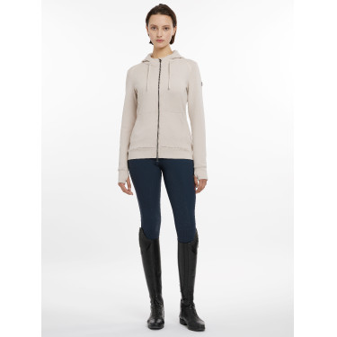 Felpa con cappuccio e zip da donna LeMieux Tabi Tech Pietra Felpa con cappuccio e zip da donna LeMieux Tabi Tech Pietra