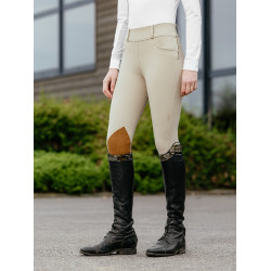 Pantaloni LeMieux Side Zip Hunter Young Rider Beige
