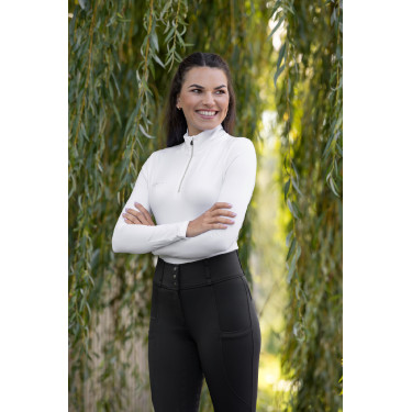 Maglietta Polo Active da donna Covalliero Bianco