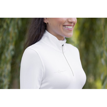 Maglietta Polo Active da donna Covalliero Bianco