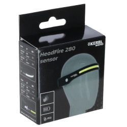 Lampada frontale a LED HeadFire 280 sensor Covalliero Nero