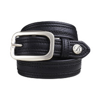 Cintura in cuoio Bates Nero