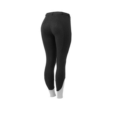 Pantaloni da equitazione Horze Felicia con grip a fondo intero Nero