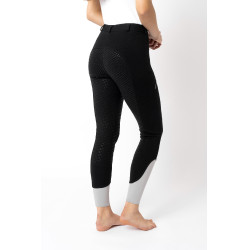 Pantaloni da equitazione Horze Felicia con grip a fondo intero Nero