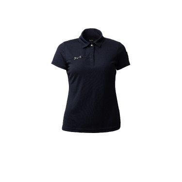 Polo funzionale a maniche corte da donna Denise Horze Blu navy scuro Polo funzionale a maniche corte da donna Denise Horze Blu navy scuro
