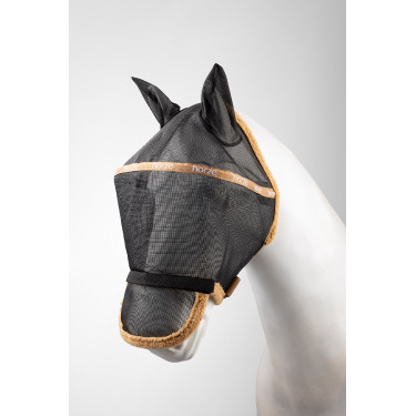 Maschera anti-mosche Horze con cerchietti Tan indiano