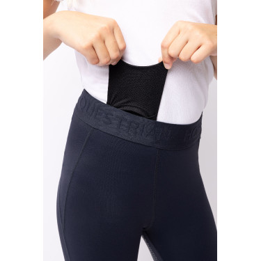Leggings da equitazione da bambino con grip in silicone integrale Madison Horze Blu navy scuro